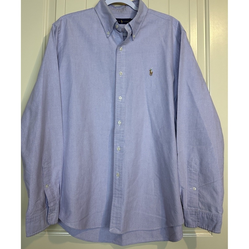Ralph Lauren Men's XL‎ Classic Fit Shirt Long Sleeve 100% cotton Light Purple